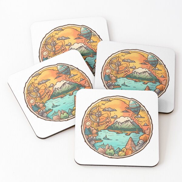 Item preview, Wanderlust Globe Sticker - Adventure Awaits designed and sold by ColorStudioArt.