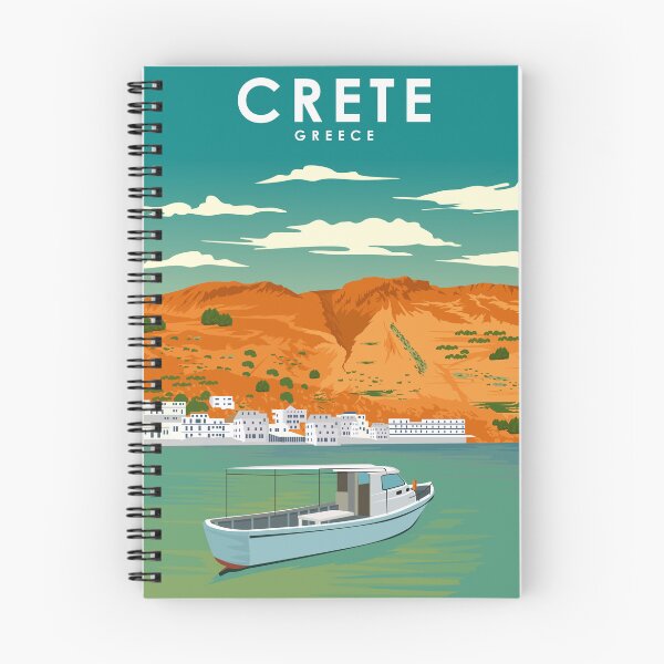 Item preview, Crete Greece Vintage Minimal Retro Travel Poster designed and sold by Stadify.