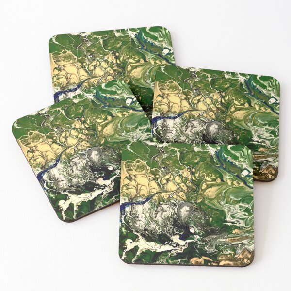 Item preview, Green and Gold Abstract designed and sold by ClaireBillson.
