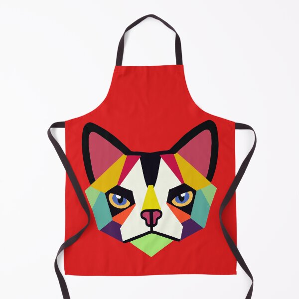 Item preview, Geometric Cat Face Big Ears designed and sold by wildjellybeans.