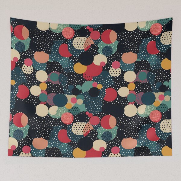Item preview, Colorful polka dots pattern tile designed and sold by Kenneth Heiss.