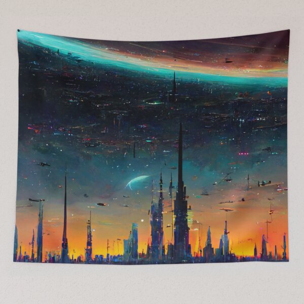 Item preview, Intergalactic City Skyline  designed and sold by Brontox.