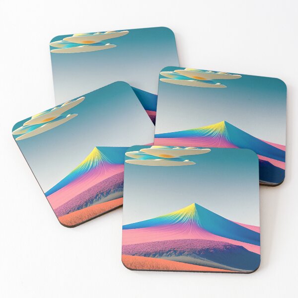 Item preview, Alien Dreamscape: Surreal Mountain Range designed and sold by TechBeeDesigns.