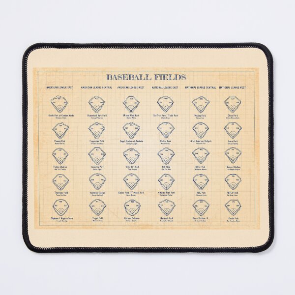 Item preview, Baseball Fields - (Old Blue Grid) designed and sold by BGALAXY.
