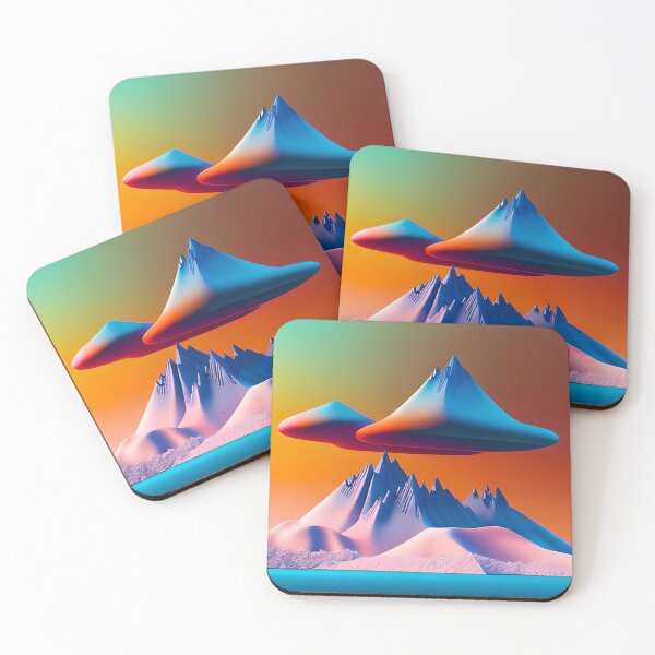 Item preview, Alien Dreamscape: Surreal Mountain Range designed and sold by TechBeeDesigns.