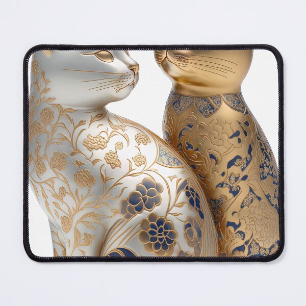 Item preview, Couple cat statue imari China material photo isolated objects 1 designed and sold by jetaiart.