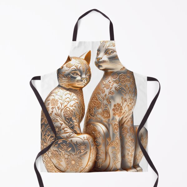 Artikelvorschau, Couple cat statue imari China material photo isolated objects 2 entworfen und verkauft von jetaiart.