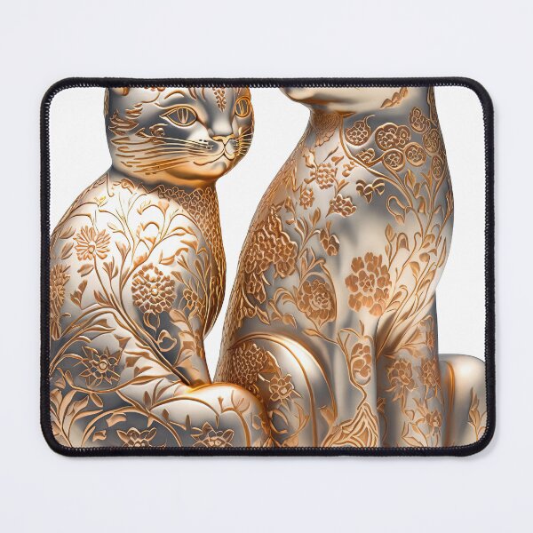 Item preview, Couple cat statue imari China material photo isolated objects 2 designed and sold by jetaiart.