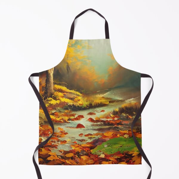 Item preview, Romantic autumn landscape with a river surrounded by tree leaves II designed and sold by Rostislav Bouda.