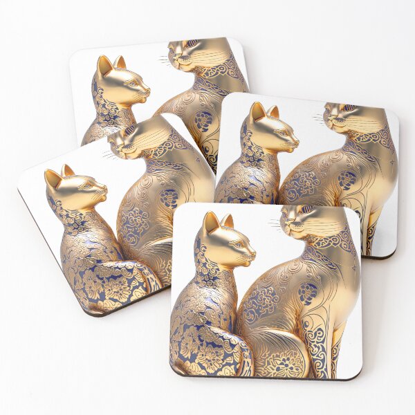 Item preview, Couple cat statue imari China material photo isolated objects 4 designed and sold by jetaiart.