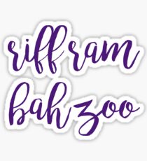 riff ram bah zoo - texas christian university / tcu Sticker