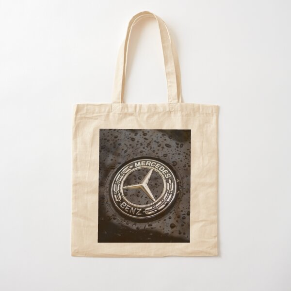 Mercedes Benz Logo Canvas Blue Tote Bag Snap Closure 17x16x8 Smoke Free Pet  Free