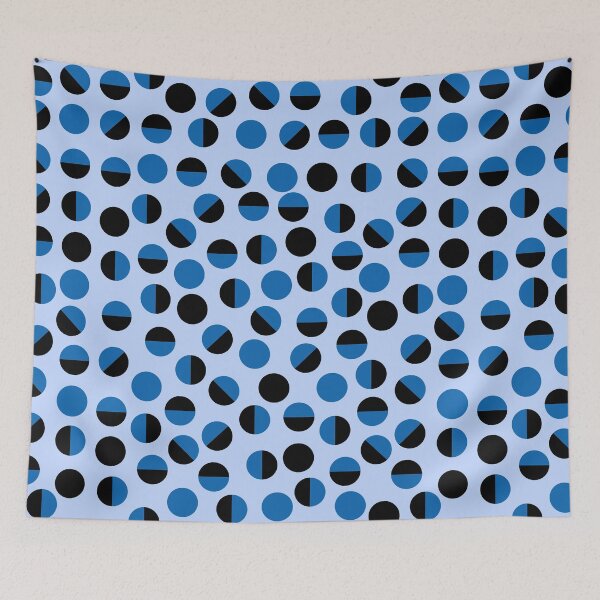 Item preview, Blue and black circles designed and sold by LaBelleMaison.