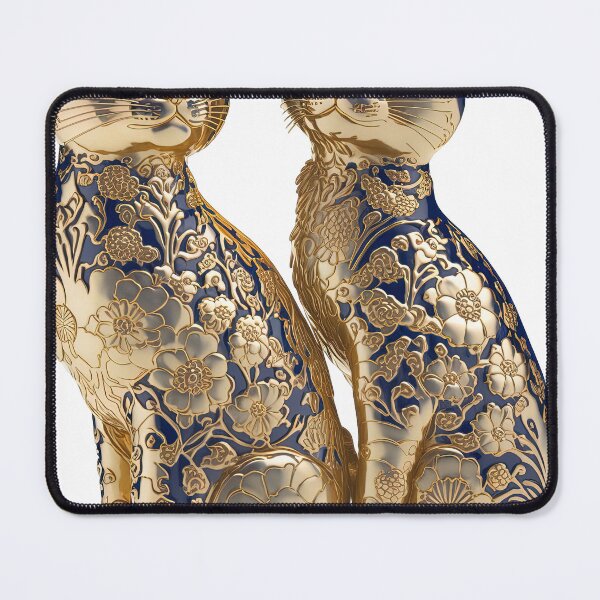 Item preview, Couple cat statue imari China material photo isolated objects 5 designed and sold by jetaiart.