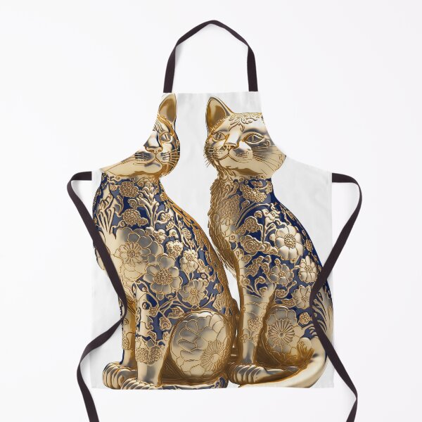 Artikelvorschau, Couple cat statue imari China material photo isolated objects 5 entworfen und verkauft von jetaiart.