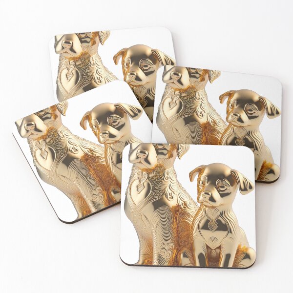 Item preview, Couple dog / puppy statue imari China material photo isolated objects 1 designed and sold by jetaiart.