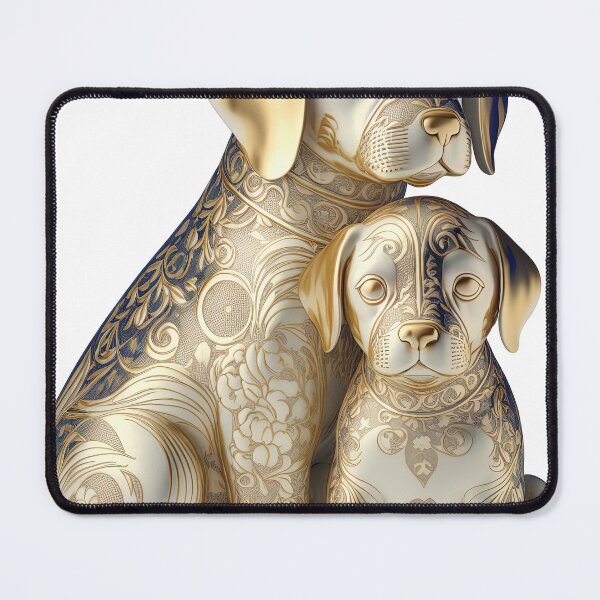 Item preview, Couple dog / puppy statue imari China material photo isolated objects 2 designed and sold by jetaiart.