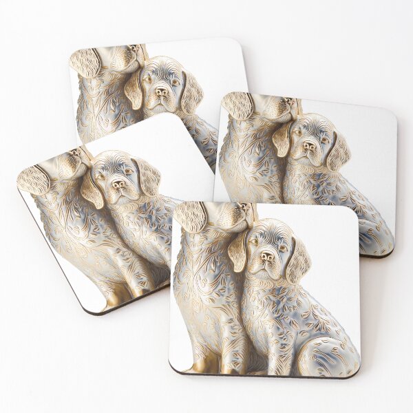 Item preview, Couple dog / puppy statue imari China material photo isolated objects 4 designed and sold by jetaiart.