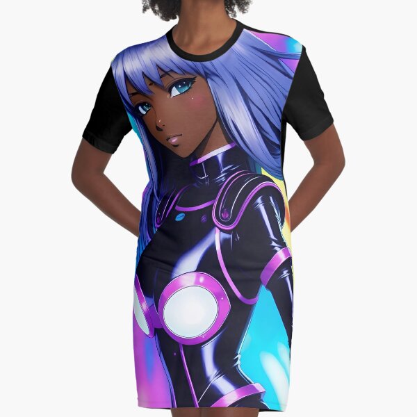 Chromatic Crusade Black Anime Girl Graphic T Shirt Dress For Sale By Blackanimemecca 6908