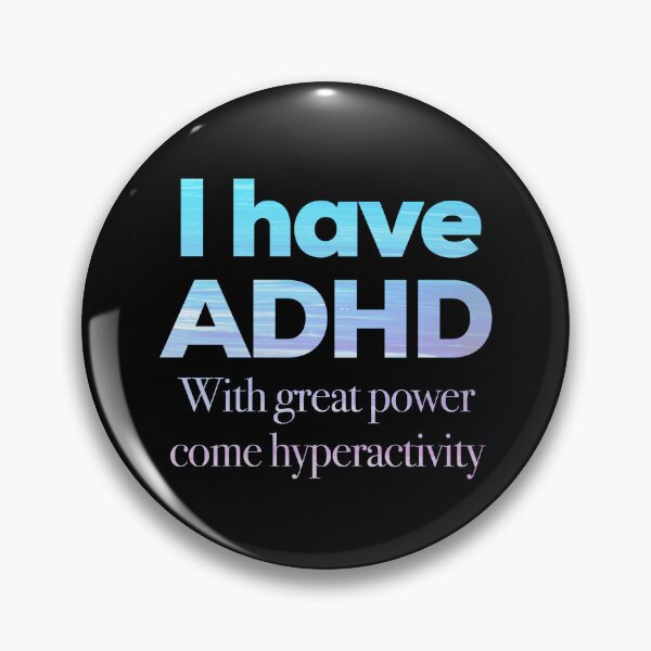 Item preview, Funny ADHD QUOTE - I have ADHD With Great power come hyperactivity - Attention Deficit HyperActive Disorder | Neurodiversity | Neurodivergent | Neurodiverse designed and sold by MJDezigns.