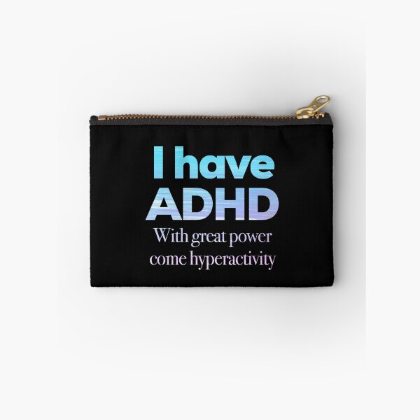 Item preview, Funny ADHD QUOTE - I have ADHD With Great power come hyperactivity - Attention Deficit HyperActive Disorder | Neurodiversity | Neurodivergent | Neurodiverse designed and sold by MJDezigns.
