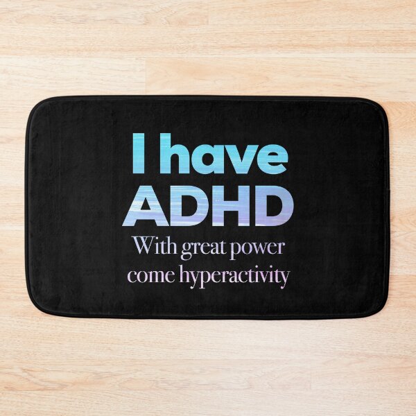Item preview, Funny ADHD QUOTE - I have ADHD With Great power come hyperactivity - Attention Deficit HyperActive Disorder | Neurodiversity | Neurodivergent | Neurodiverse designed and sold by MJDezigns.