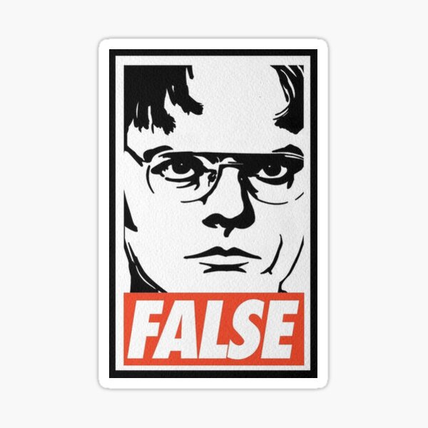 Dwight Schrute False Bumper Sticker - Official The Office Merchandise