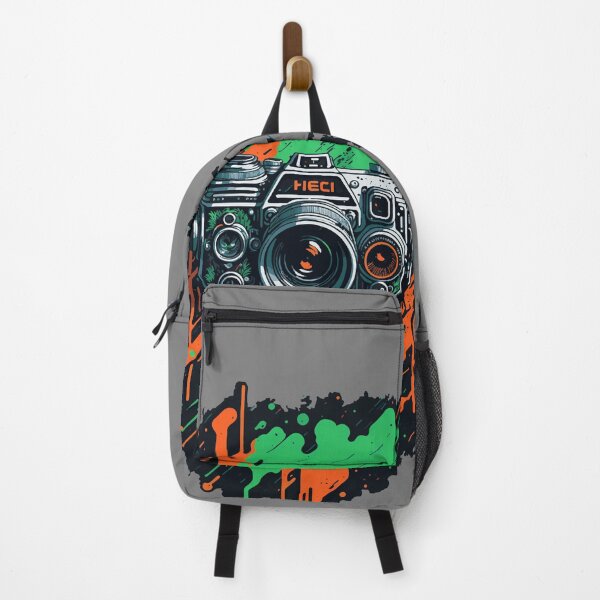 Item preview, Paint Splattered Camera on Black Background - Vector Space Art Print designed and sold by AndyNgn.