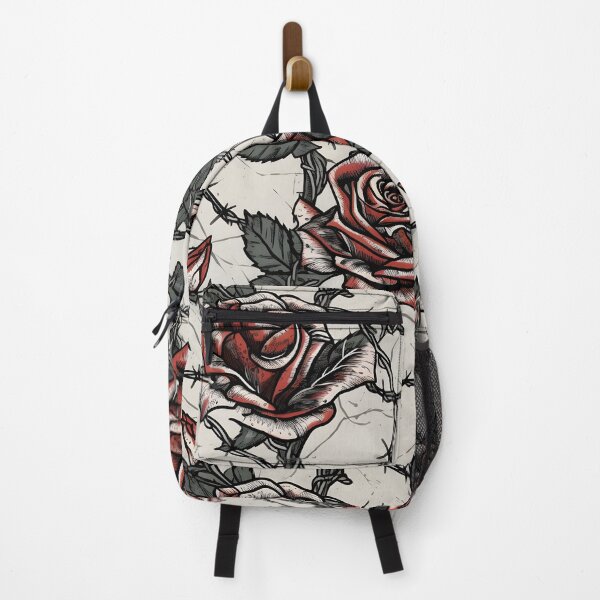 Item preview, Barbed wire with roses pattern designed and sold by Kenneth Heiss.