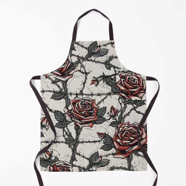 Item preview, Barbed wire with roses pattern designed and sold by Kenneth Heiss.