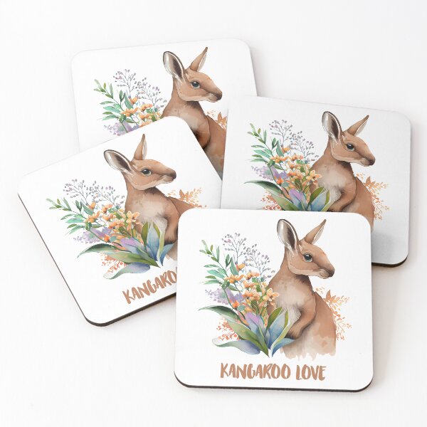 Item preview, Kangaroo Watercolor designed and sold by Blok45.