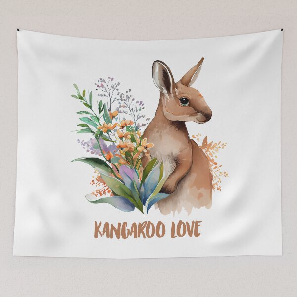 Item preview, Kangaroo Watercolor designed and sold by Blok45.