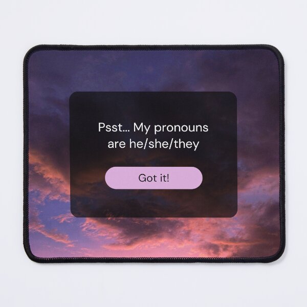 Item preview, He/She/They Pronouns LGBTQ Pride designed and sold by Furia LGBTQ+ Accessories.