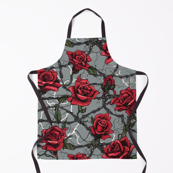 Item preview, Barbed wire with roses pattern designed and sold by Kenneth Heiss.