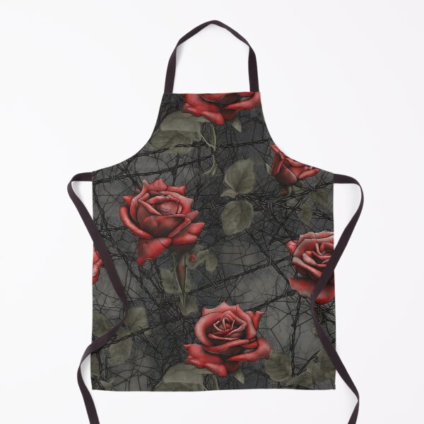 Item preview, Barbed wire with roses pattern designed and sold by Kenneth Heiss.
