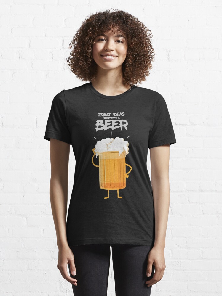 Discover Great ideas start with a beer | Essential T-Shirt 