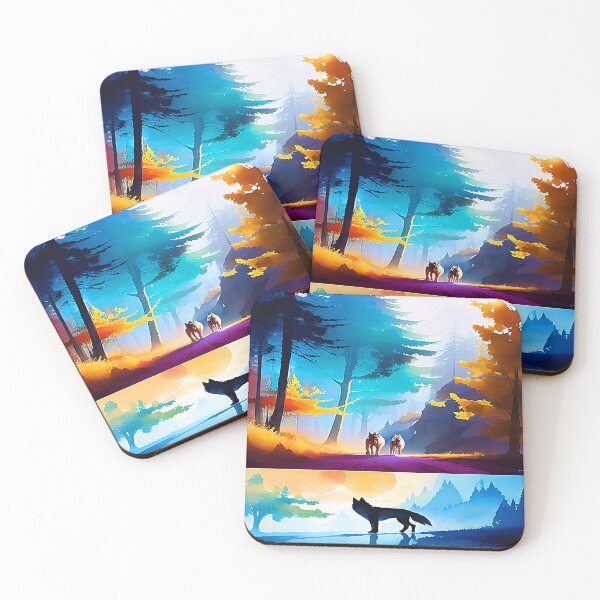 Item preview, In Watercolor Picture Of Inside Nature Of Wolves In The Woods. designed and sold by Giulivo Store Graphic.