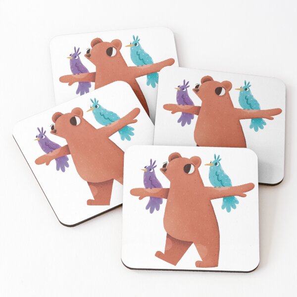 Item preview,  Bear with parrots designed and sold by Martyna Kamieńska.