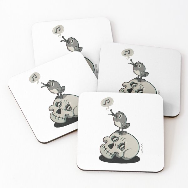 Item preview, Scull and birdie  | White background  designed and sold by DicDoc.