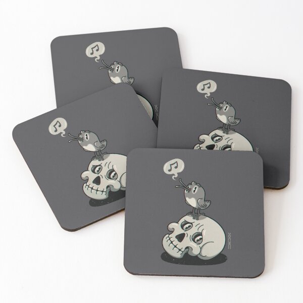 Item preview, Scull and birdie  | Gray background designed and sold by DicDoc.