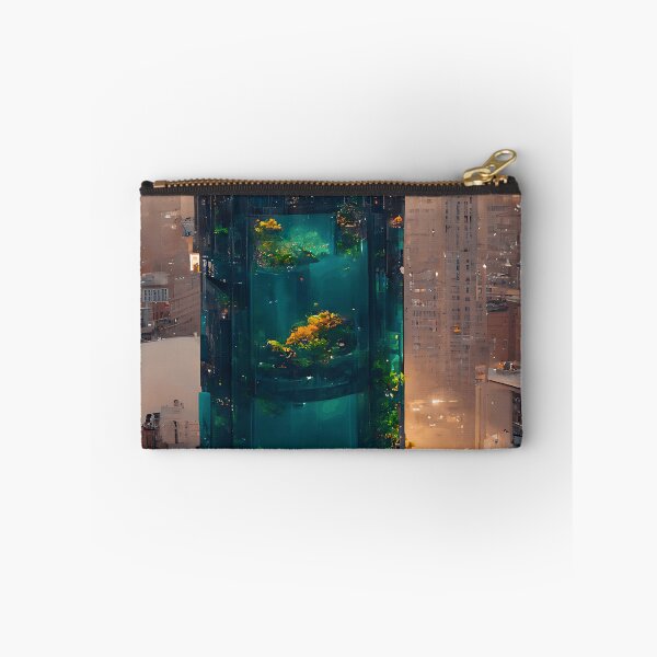 Item preview, Futuristic aquarium house,. Metal print  designed and sold by Print-and-Prose.
