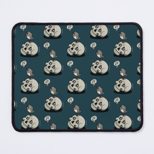 Item preview, Scull and birdie  | gray blue background designed and sold by DicDoc.