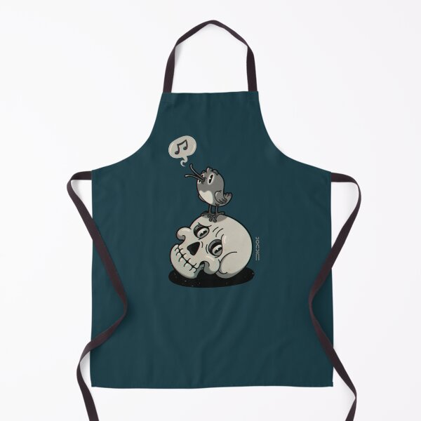 Item preview, Scull and birdie  | gray blue background designed and sold by DicDoc.