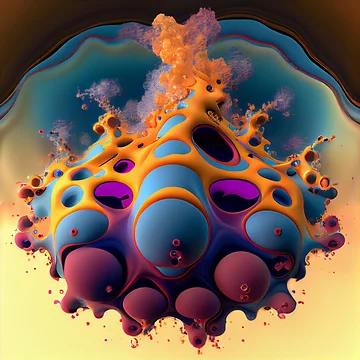 Imagen de la obra Mellifluous Scrutiny of a Volatile and Idiosyncrat Digital Painting de CodeAndColors