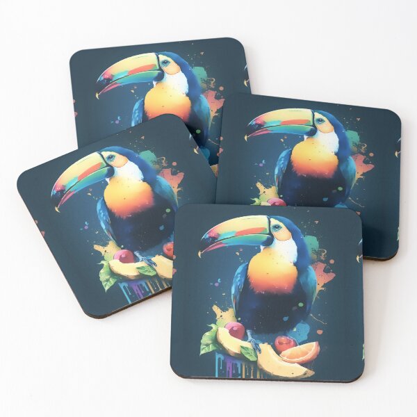 Item preview, Toucan bird on a branch fruit colorful designed and sold by Casanova7000.