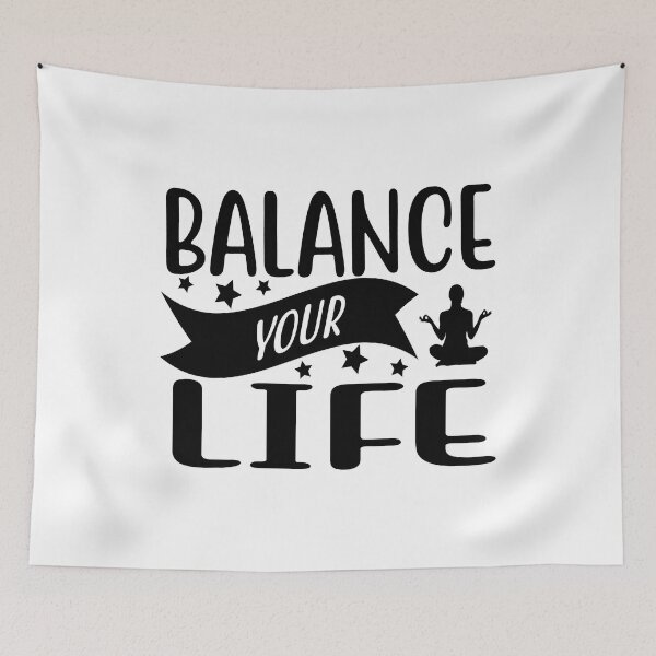 Item preview, Yoga Quote Balance Your Life Motivational Saying designed and sold by SoccaTamam.