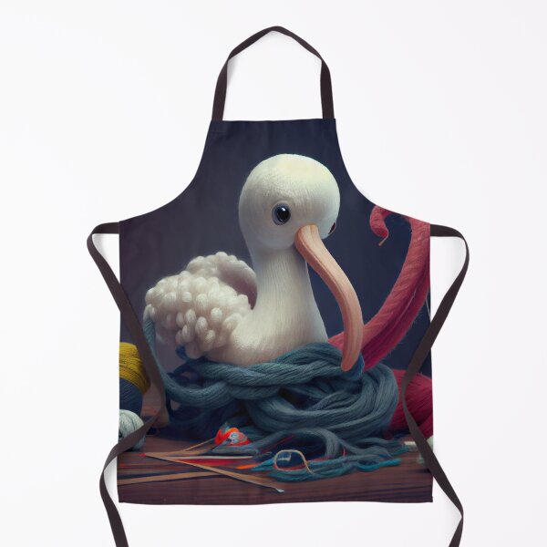 Artikelvorschau, Octopus With Yarn and Swan Digital Painting entworfen und verkauft von CodeAndColors.