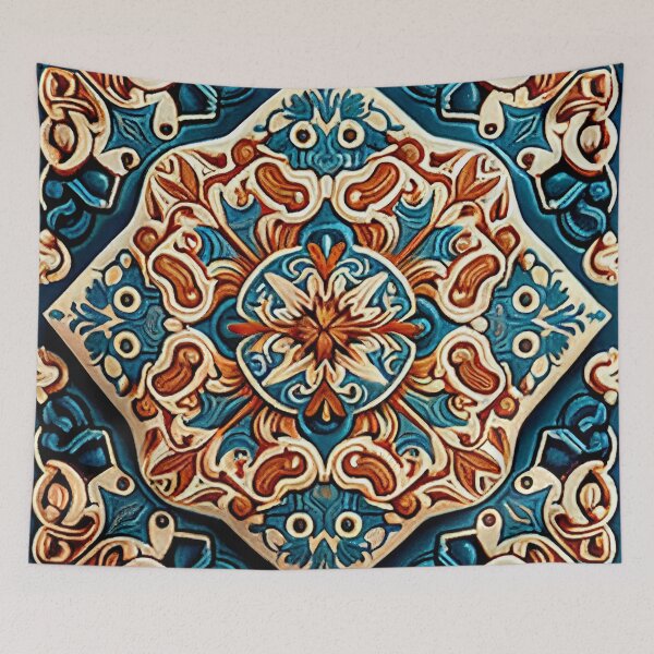 Aperçu de l'œuvre Ceramic European Pattern Digital Painting créée et vendue par CodeAndColors.