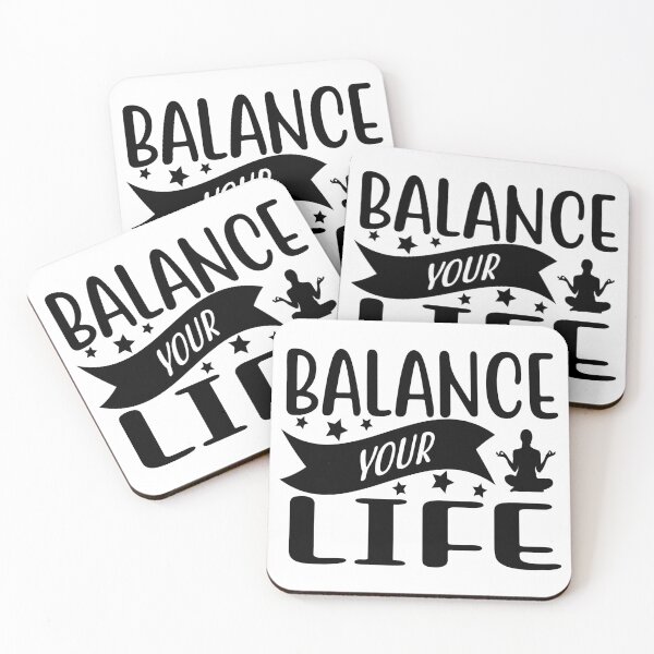 Item preview, Yoga Quote Balance Your Life Motivational Saying designed and sold by SoccaTamam.