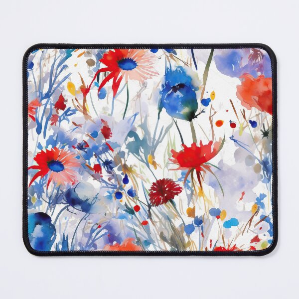 Item preview, The wildest watercolor cornflower and poppy meadow designed and sold by UtArt.